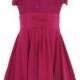 Fuchsia Lace Trim Dress