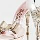 Ferragamo Gold Platform Wedding Shoes with Swarovski Details | Ferragamo Marka Parlak Kurdela ve Swarovski Kristal Taslarla Suslu Gelin Ayakkabisi 