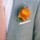 Orange Tie & Boutonniere | Turuncu Kravat ve Damat Yaka Cicegi