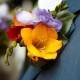 Boutonniere for Groom | Turuncu ve Mor Cicekli Damat Yaka Cicegi