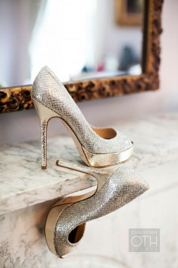 wedding photo - Fashionable Wedding Shoes ♥ Sparkly Wedding High Heels  