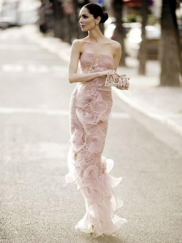 wedding photo - Armani Prive Pale Pink Strapless Evening Gown ♥ Eugenia Silva for Armani