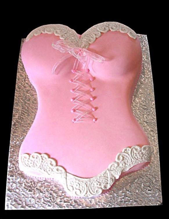 Sexy Pink Lingerie Bachelorette Party Cake ♥ Bridal Shower Party 