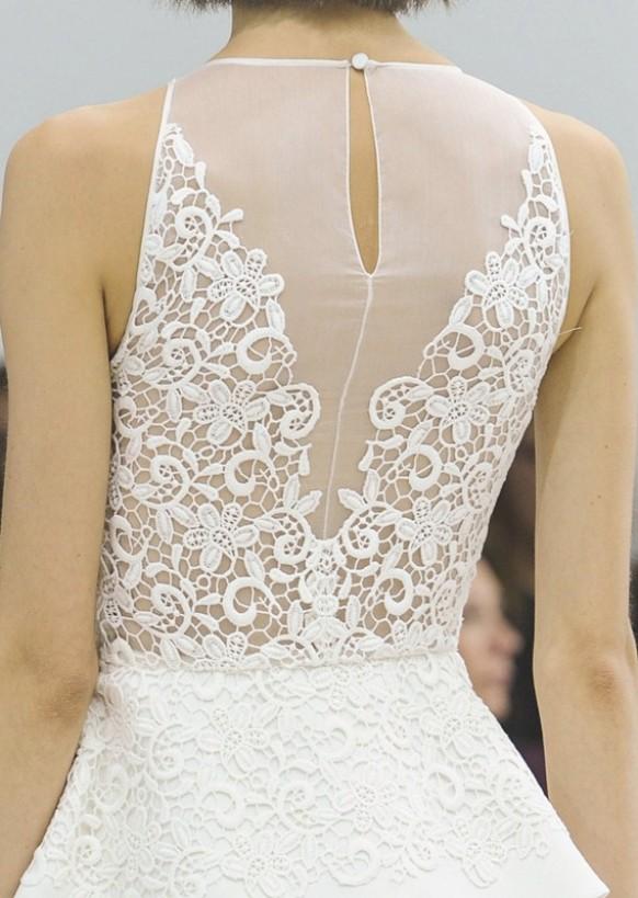 Lace back wedding dress 