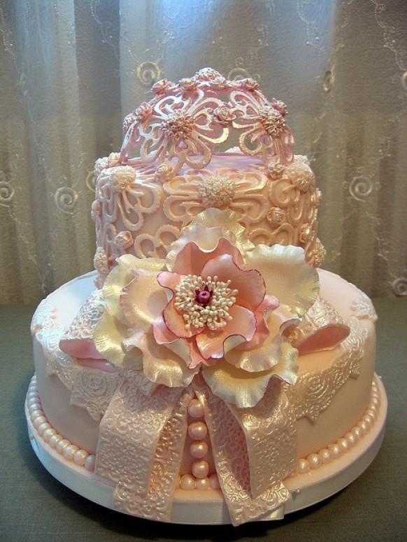 wedding photo - Pink Dream Wedding Cake Ideas 