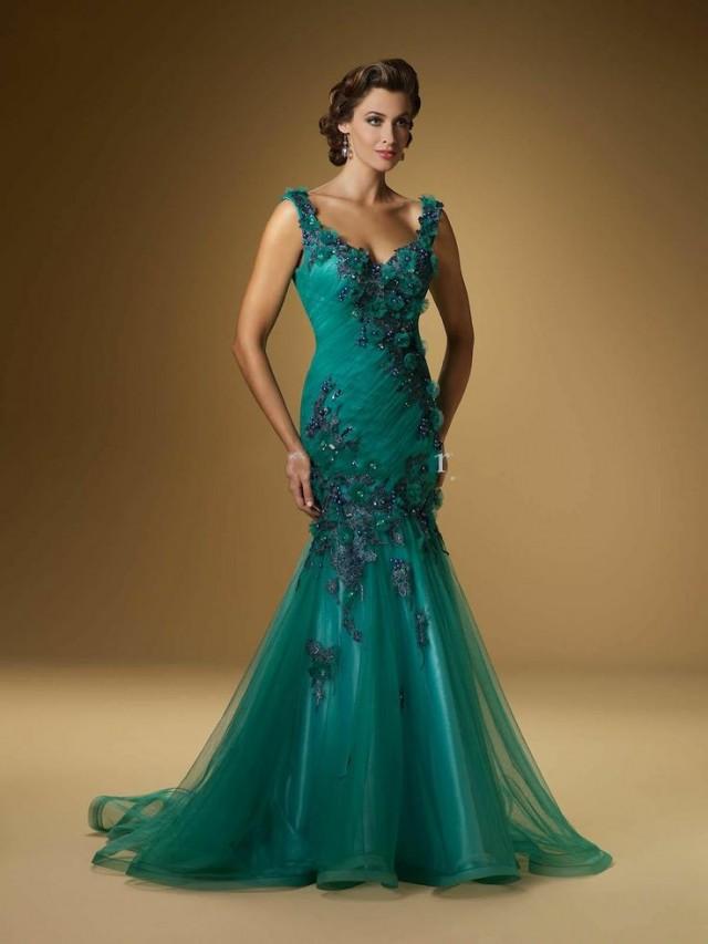 neck-applique-mermaid-emerald-women-evening-dress-prom-party-formal ...