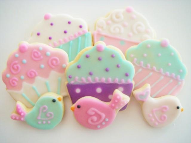 Bird Cupcake Cookies Favors For Bird Theme Birthday Party