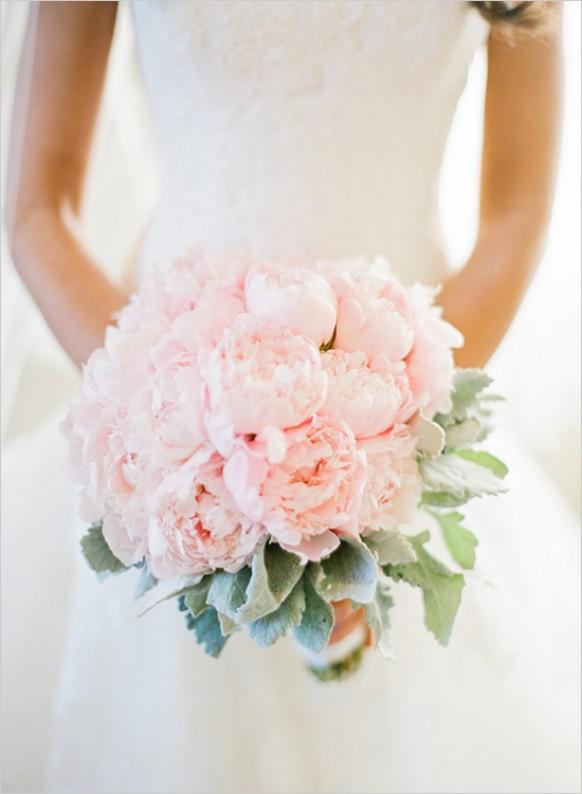 wedding photo - Pink Peony Wedding Bouquet