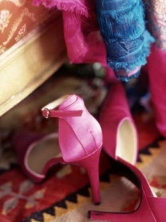wedding photo - Chaussures de mariage rose