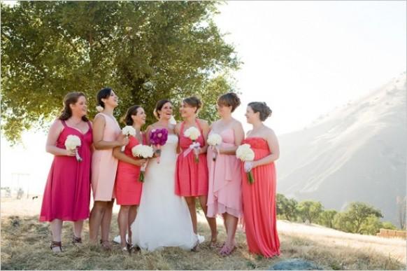 wedding photo - Demoiselles d'honneur robes roses »
