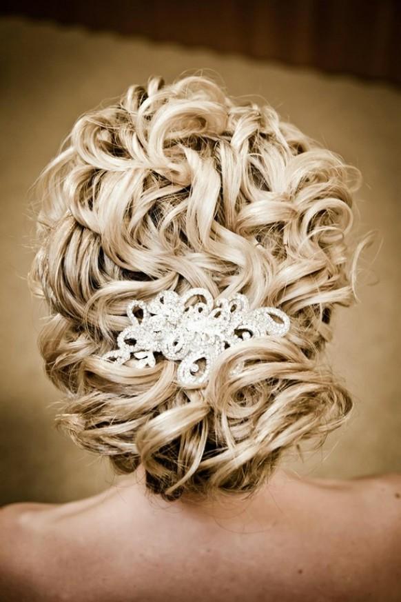 wedding photo - Sleek Wedding HairStyles ♥ Wedding Wavy Updo Hairstyle 