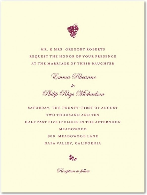 Winery Wedding Invitations