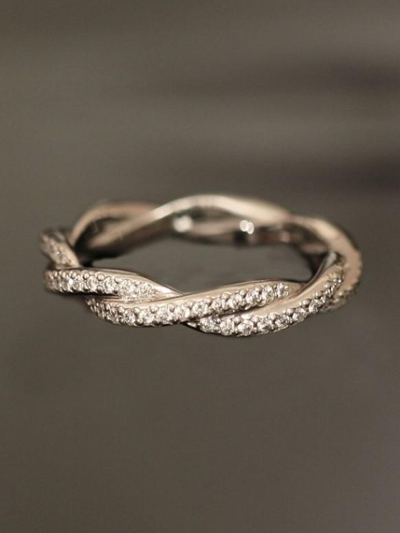 wedding photo - Luxry Diamond Wedding Ring ♥ perfekten Diamanten Eternity Ring