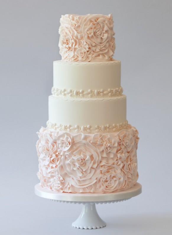 Chic Rosette Wedding Cakes ♥ Wedding Cake Design 