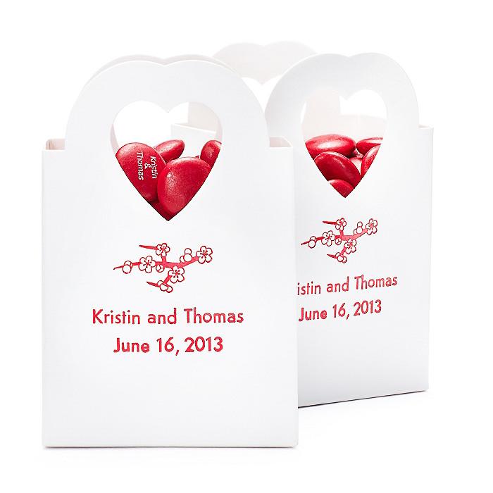 Wedding - Personalized Heart-handle Favor Boxes