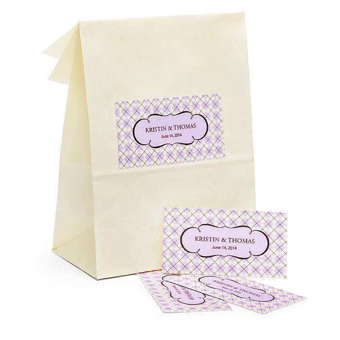 Wedding - Personalized Rectangular Favor Labels - Small