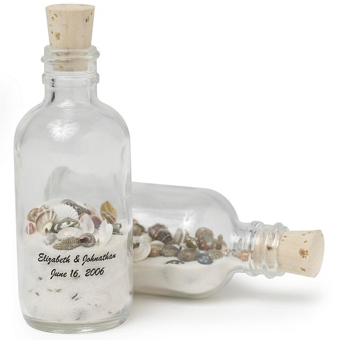 Свадьба - Персонализированные Sand & Оболочки в бутылке