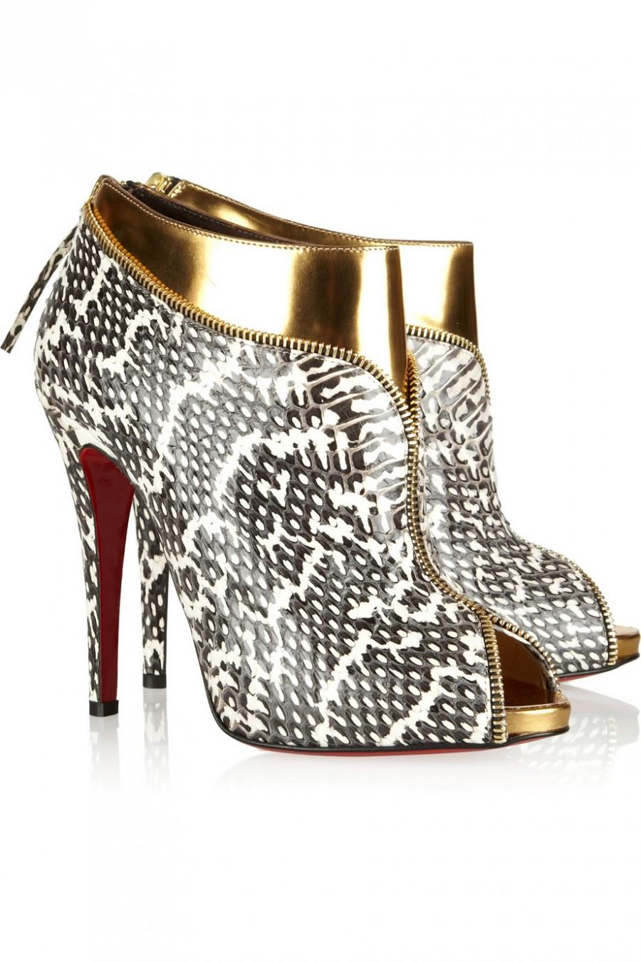 Wedding - Christian Louboutin Boots boda con rojo único ♥ Wedding Chic y de moda zapatos de tacón alto