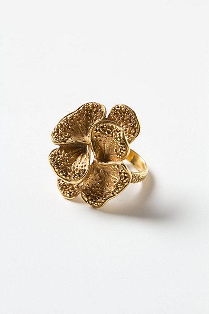 زفاف - Gold Viola Ring 