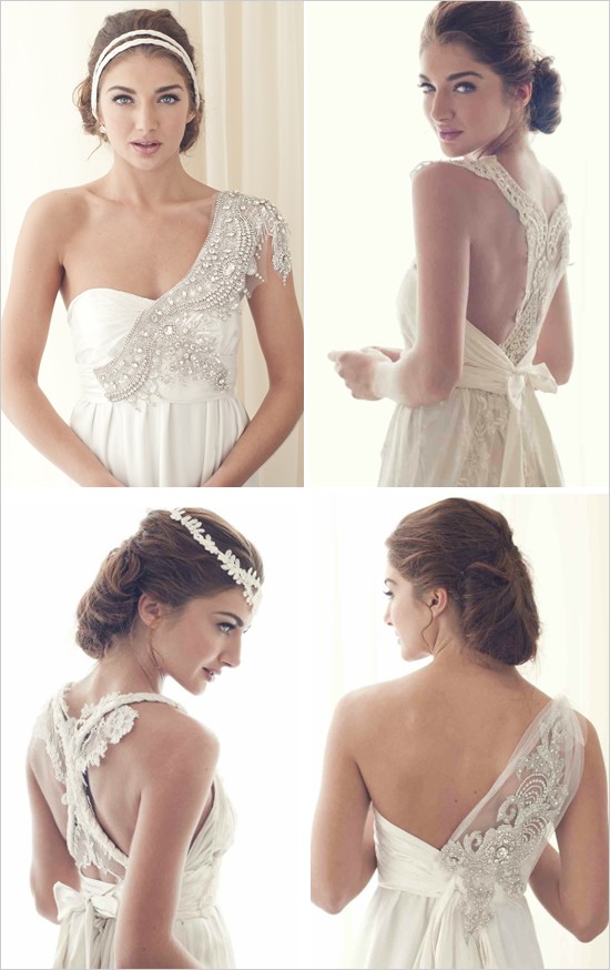 Wedding - Hand-beaded Embroidered Wedding Dresses by Anna Cambpell 