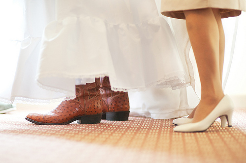 Mariage - La mariée dans les gaines