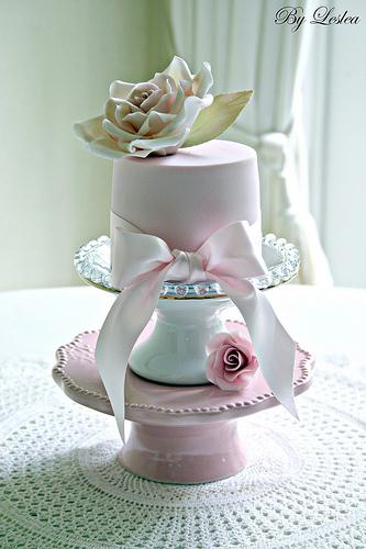 Wedding - Pink Rose With Bow