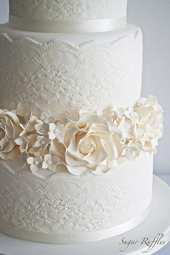 Mariage - Dentelle gâteau de mariage