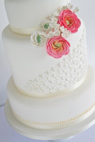 Mariage - Ranunculus gâteau de mariage