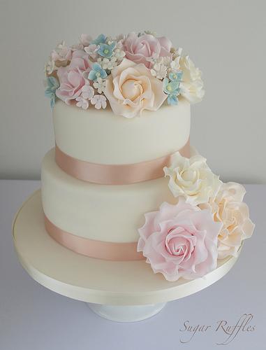 زفاف - الأزهار كعكة الزفاف