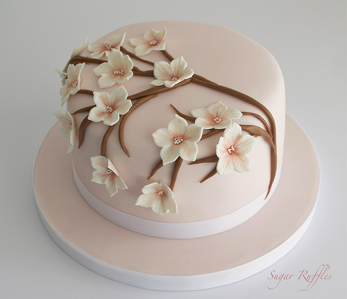Mariage - Cherry Blossom gâteau d'anniversaire