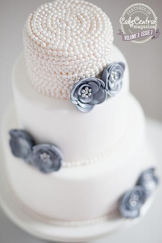 Свадьба - Серый И крем торт