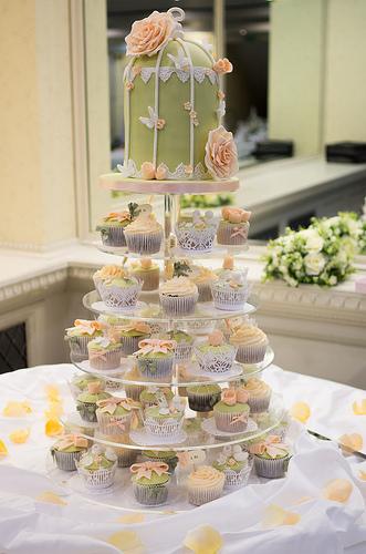 Wedding - Green Birdcage Wedding Cake