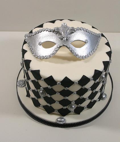 Свадьба - Венецианская маска торт