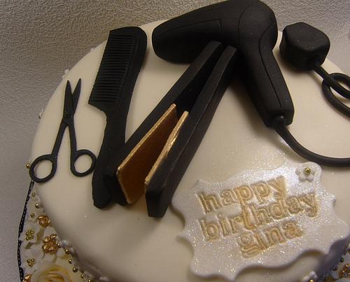 Mariage - 50e Gâteau d'anniversaire pour un coiffeur