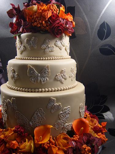 زفاف - الخريف كعكة الزفاف