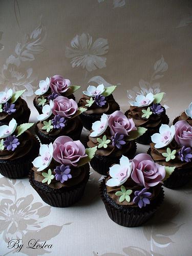 Mariage - Rose Cupcakes
