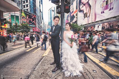 Hochzeit - [Hochzeits-] Menschen in Hongkong
