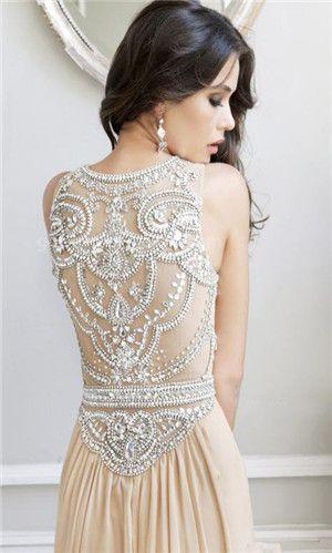Wedding - Ivory wedding dress embellished with rhinestones