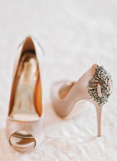 Wedding - High heels shimmering pink wedding shoes