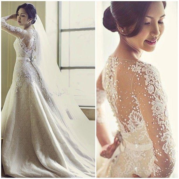 Wedding - Traditional Wedding Gown in White by Veluz