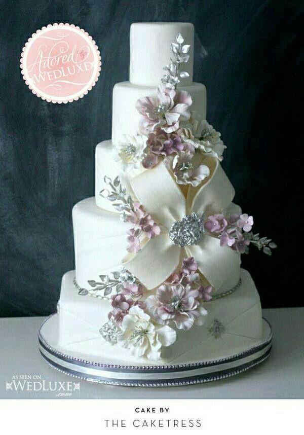 Wedding - Majestic Floral Wedding  Cake 