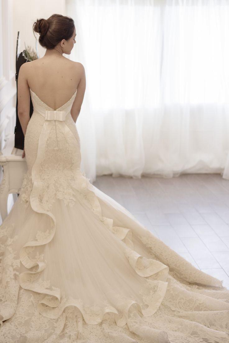 Wedding - Ivory mermaid shaped wedding dress