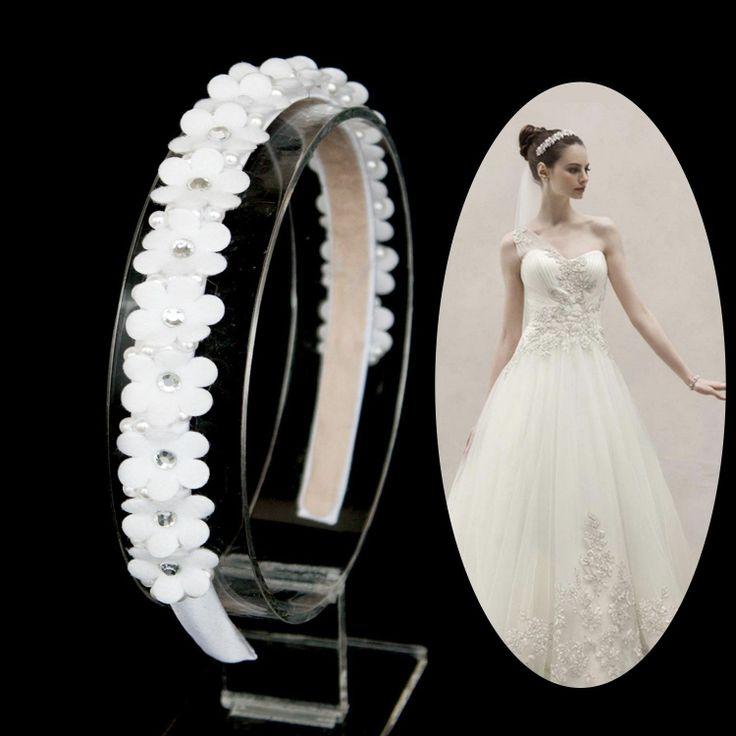 Wedding - Wedding Bridal Headband Swarovski Rhinestone Marguerite Flower Headpiece
