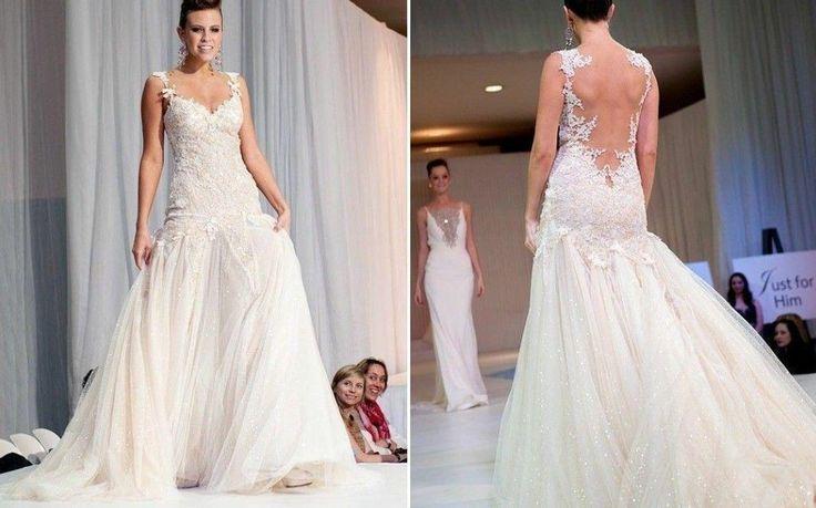 Wedding - 2014 New Mermaid White/Ivory Wedding Dress Bridal Gown Size 4 6 8 10 12 14 16 18