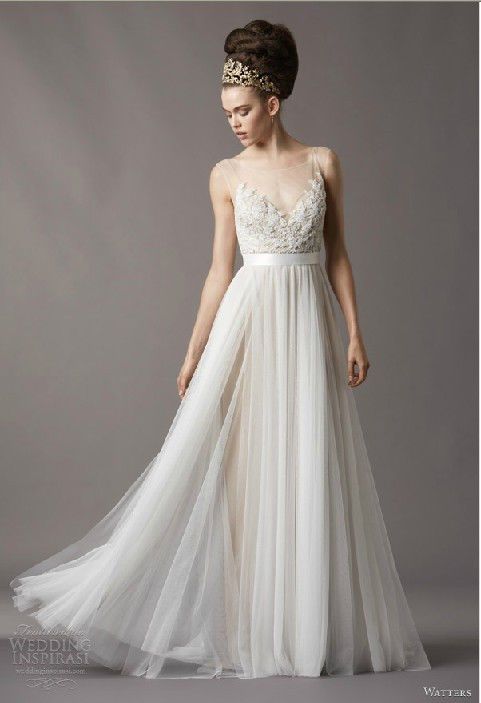 Mariage - Vente 2014 Nouveau Blanc / Ivoire A-line chaud de mariage Dress Taille 4 6 8 10 12 14 16 18 20