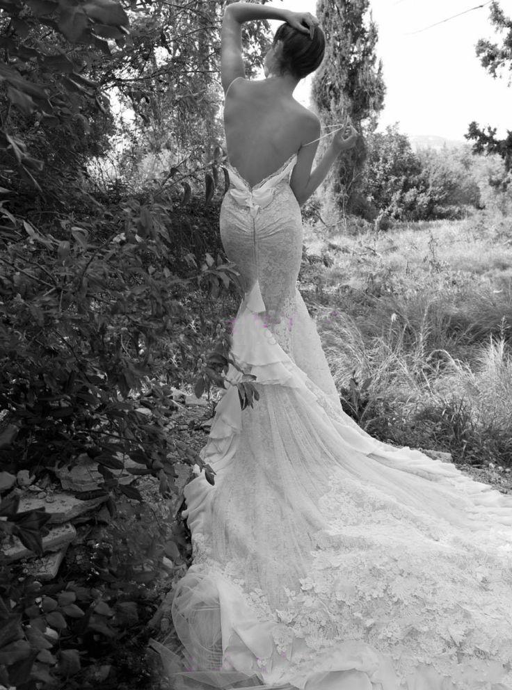 Wedding - Spaghetti Luxury Lace Wedding Dresses Inbal Dror Sexy Backless Evening Dresses