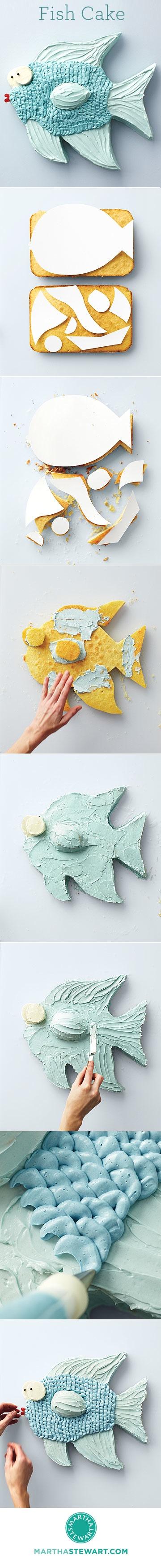 Wedding - how to make a turquoise fish cake?