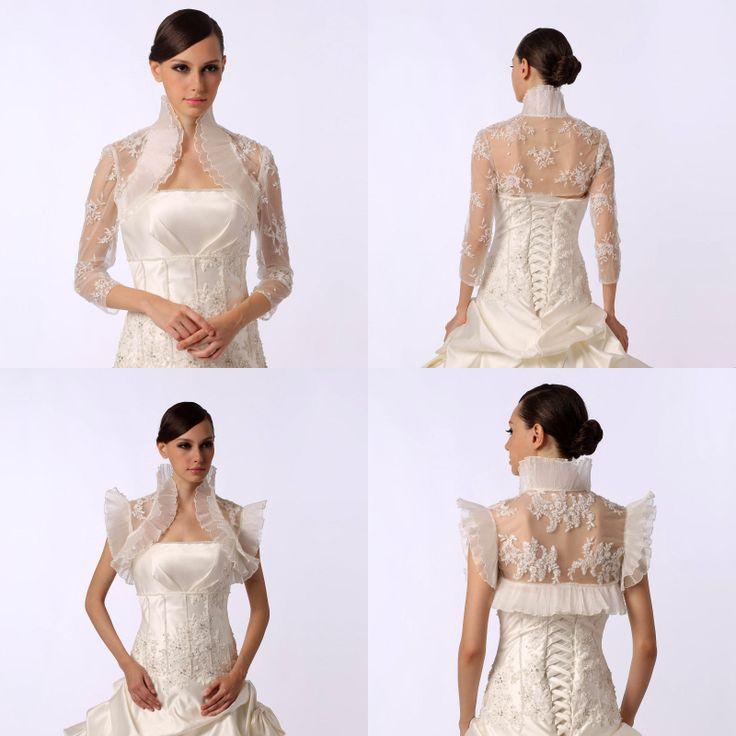 Wedding - Bridal Lace Jacket Bolero Coat Wedding Wrap Shawl With Ruffled Lace S/M/L/XL
