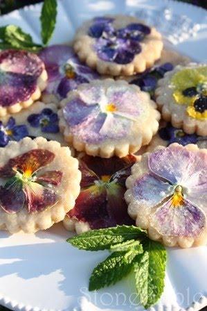 Wedding - Pansy Shortbread Cookies  