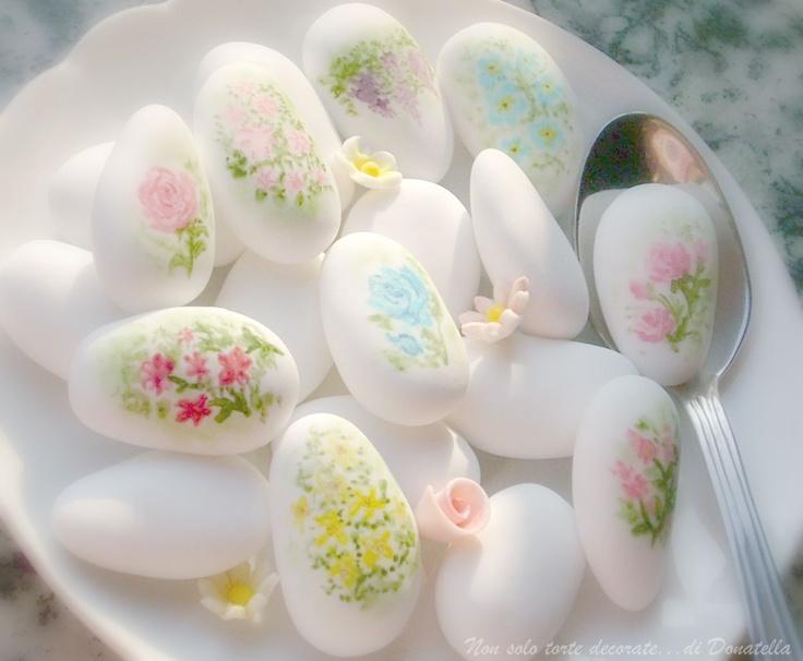 Wedding - Hand-painted Sugared Almonds  